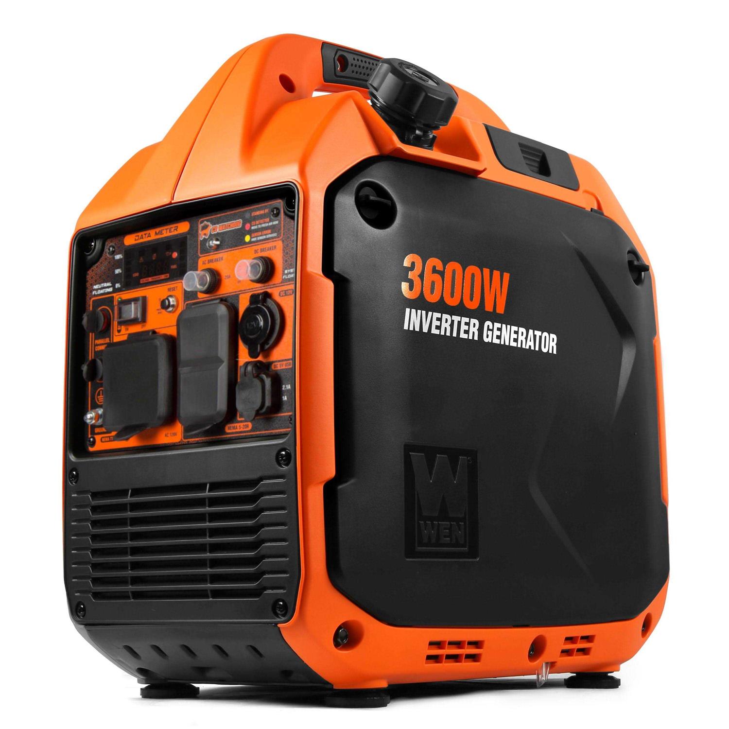 WEN 3600-Watt Portable Inverter Generator, RV-Ready, Quiet and Lightweight with Fuel Shut Off and CO Watchdog - Shop Hardware Tools Online Store