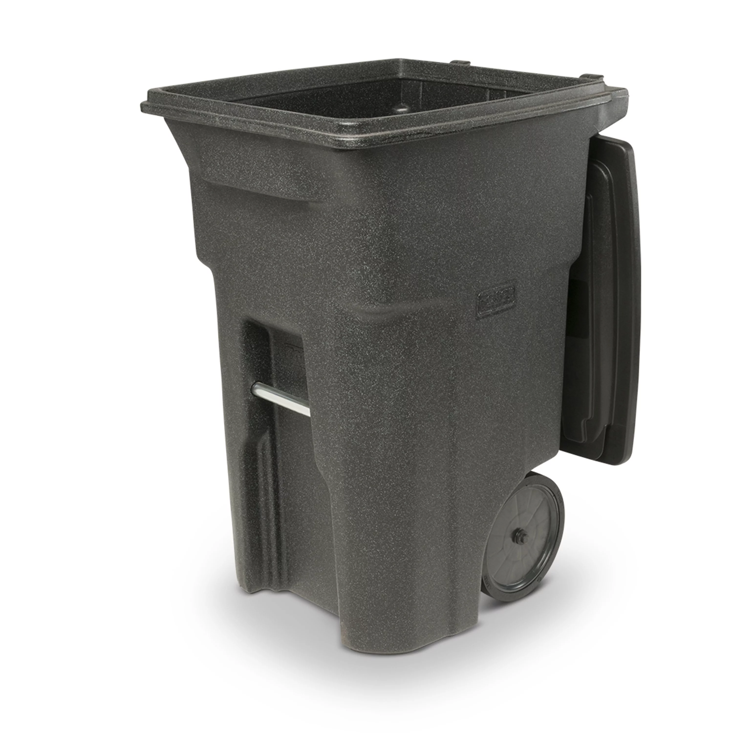 Toter 64 Gal. Trash Can Blackstone with Quiet Wheels and Lid