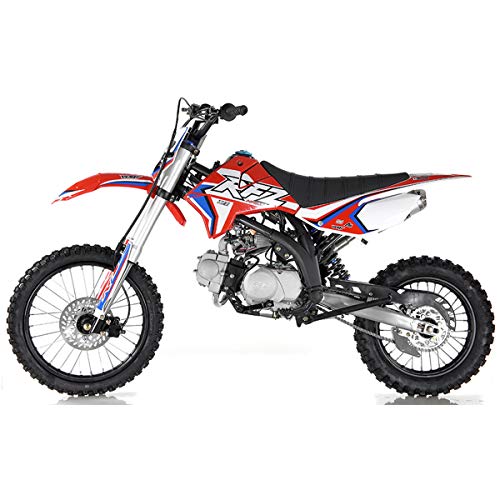 HHH DB X18 125CC Dirtbike Apollo RFZ Racing Gas Dirt Bike with Twin Spare Heave Duty Steel Frame Big Tires 17/14 inch 4 Speed Dirtbike for Youth