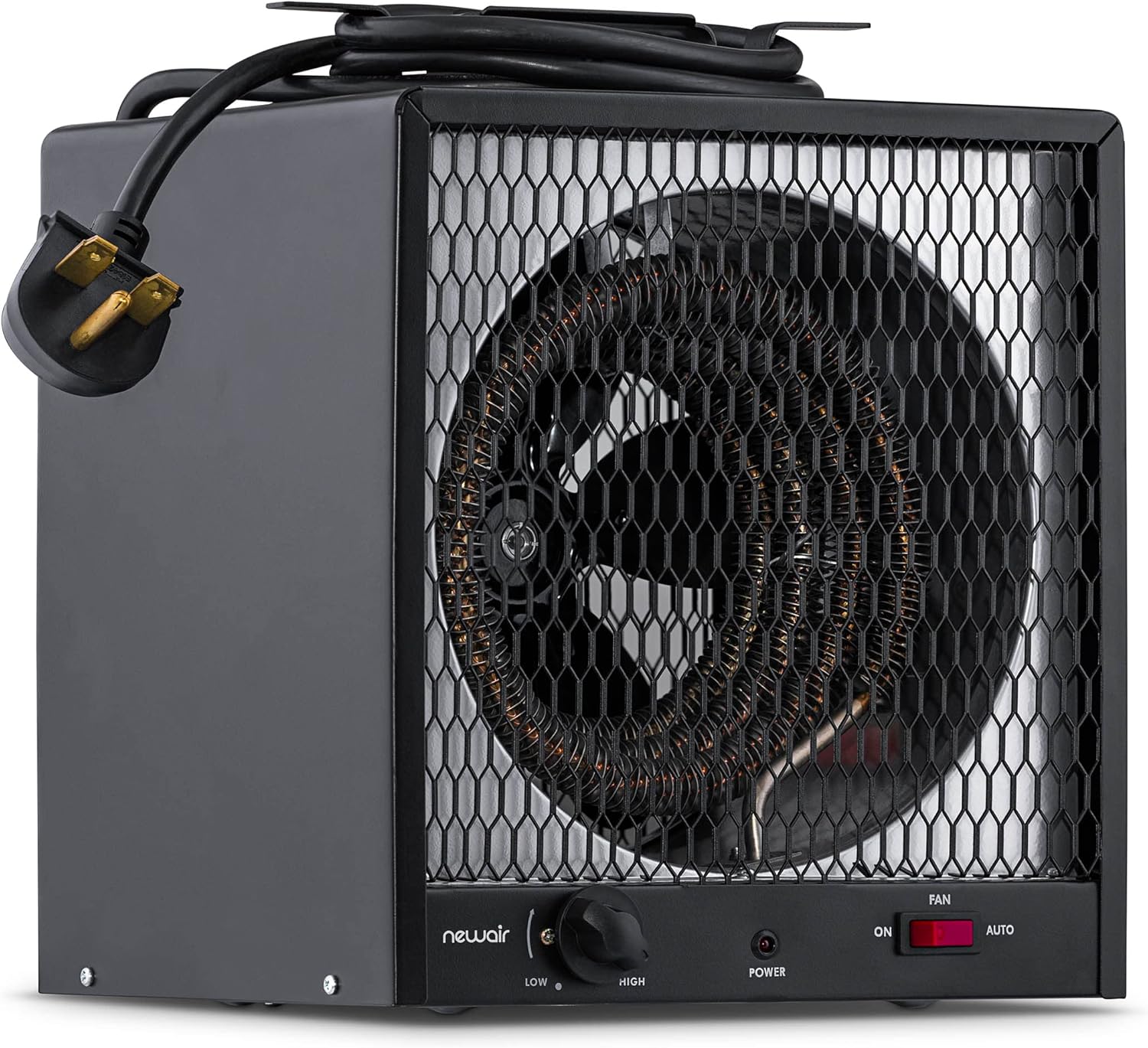 NewAir Portable Heater (240V) Portable Electric Garage Heater Heats Up to 600 sq. ft. with 6-Foot Cord Wrap and Carrying Handle | 5600 Watt Portable