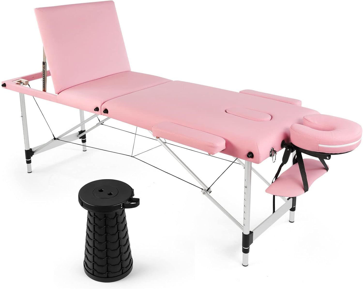 Artist hand Massage Table Massage Tables Portable Lash Bed 84 Facial Bed Height,Adjustable with Removable Armrest, Aluminum Frame