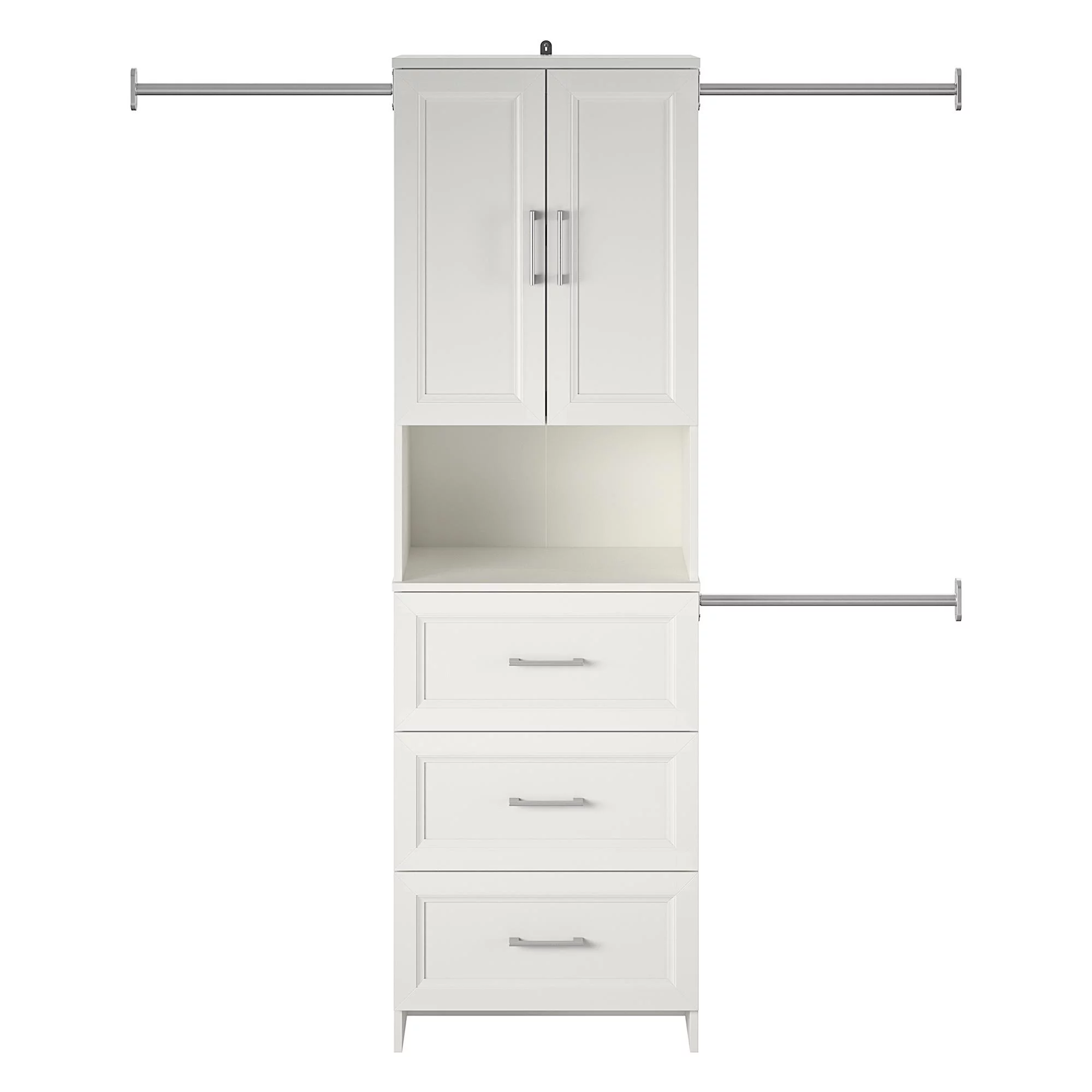 Systembuild Evolution Evone 3 Drawer Closet Storage, White