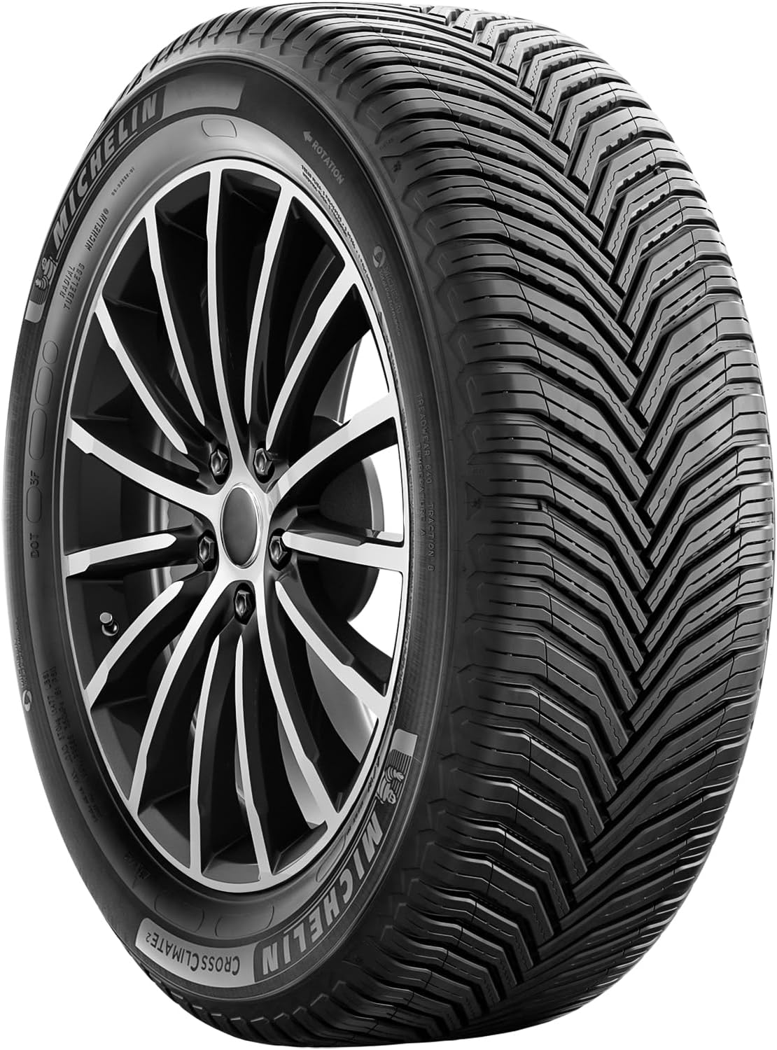 MICHELIN CrossClimate2, All-Season Car Tire, SUV, CUV - 225/55R18 98H