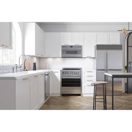Cambridge Ready to Assemble Threespine 30 in. x 34.5 in. x 24 in. Stock Sink Base Cabinet in Shaker White