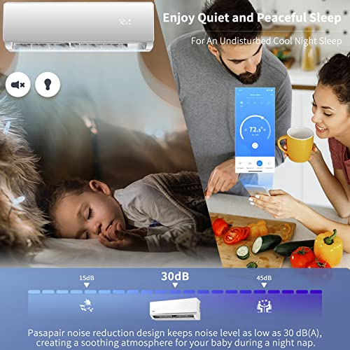 Pasapair Ductless Mini Split Air Conditioning System Multimode Split Air Conditioner With Installation Kit