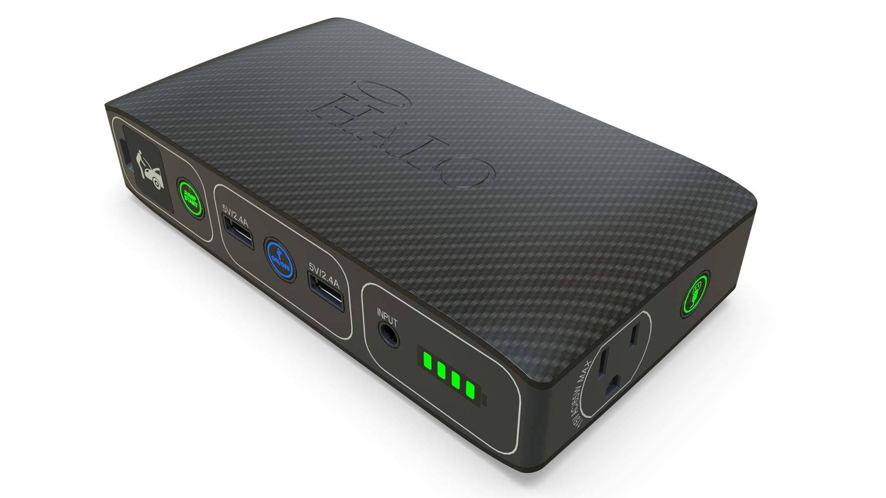 Halo Bolt 58830 mWh Portable Phone Laptop Charger Car Jump Starter with AC