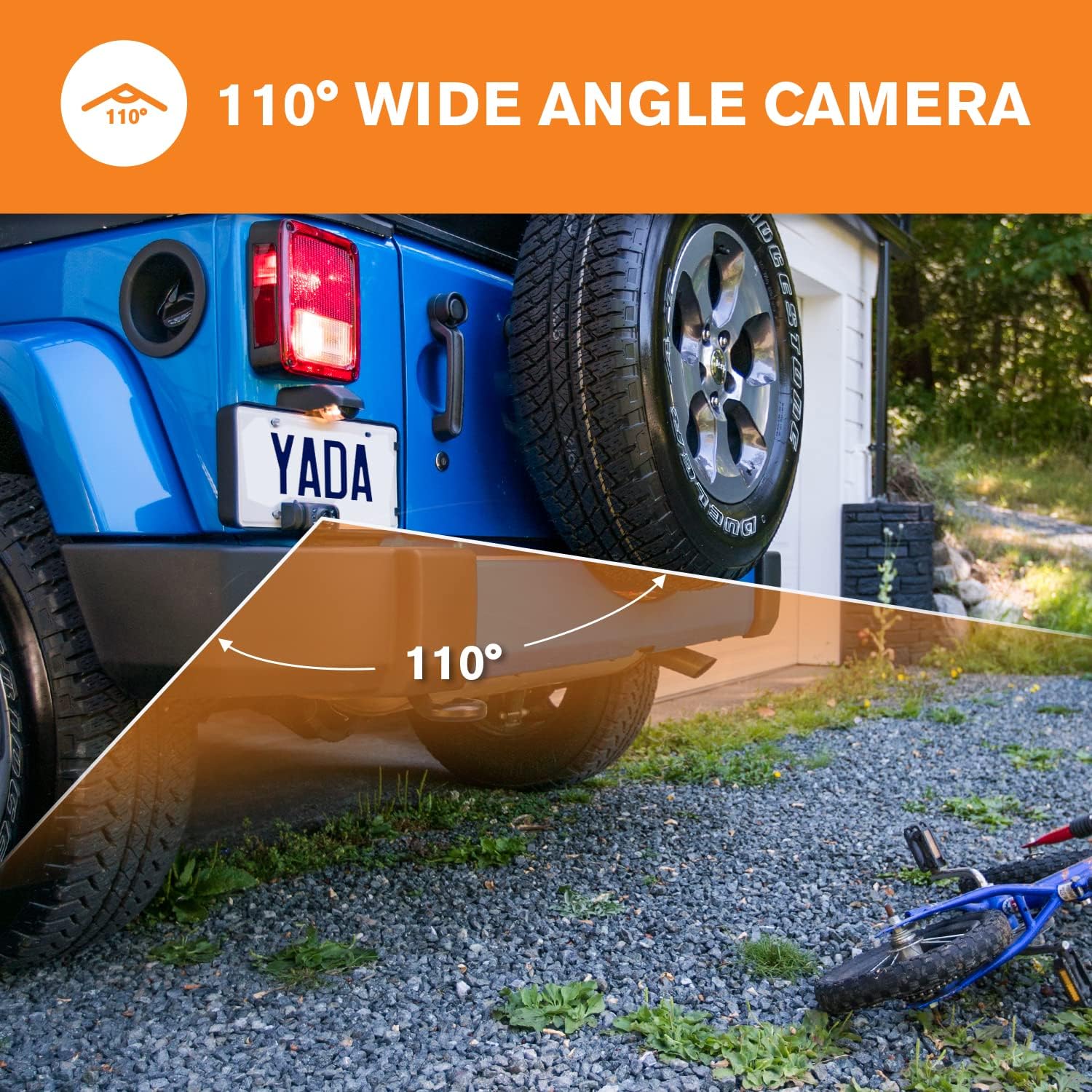 YADA | Vehicle Backup Camera Expandable System, 5 Dash Camera, Adjustable Rear View Car Monitor, Digital Wireless, Waterproof, Night Vision