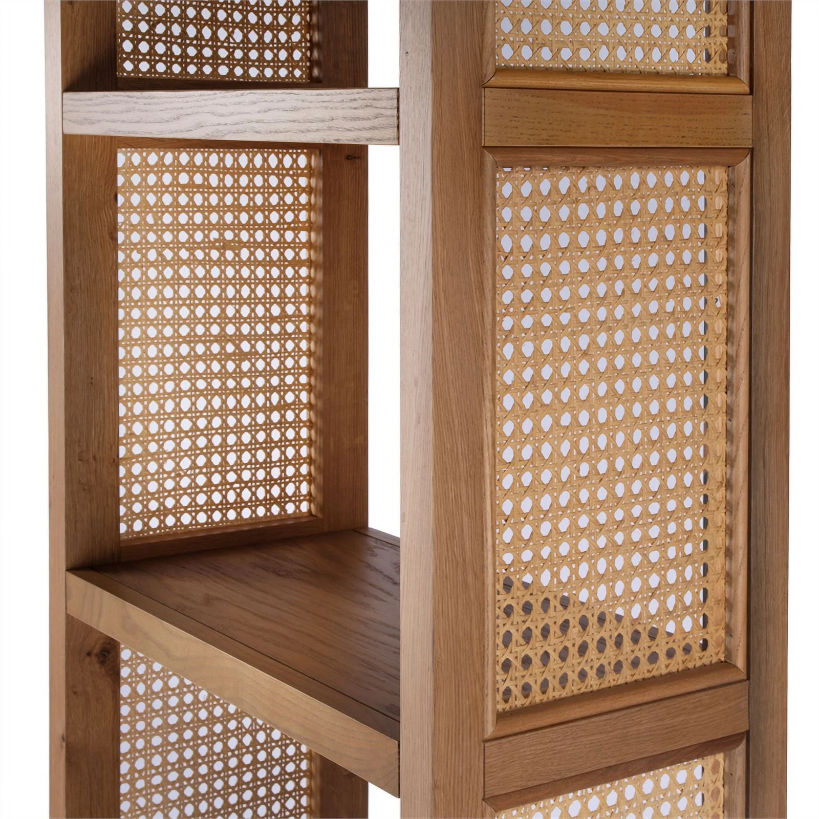 Butler Specialty Company Mesa Cane and Wood 4- Tier Etagere Bookcase - Brown