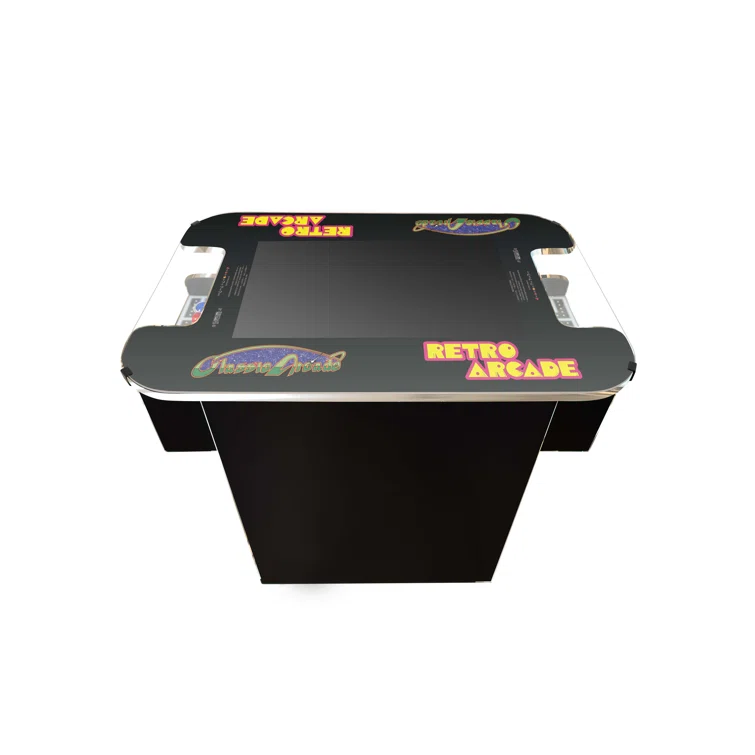 Chrome XL Cocktail Arcade Machine with 24" Monitor, 412 Retro Games and Trackballs