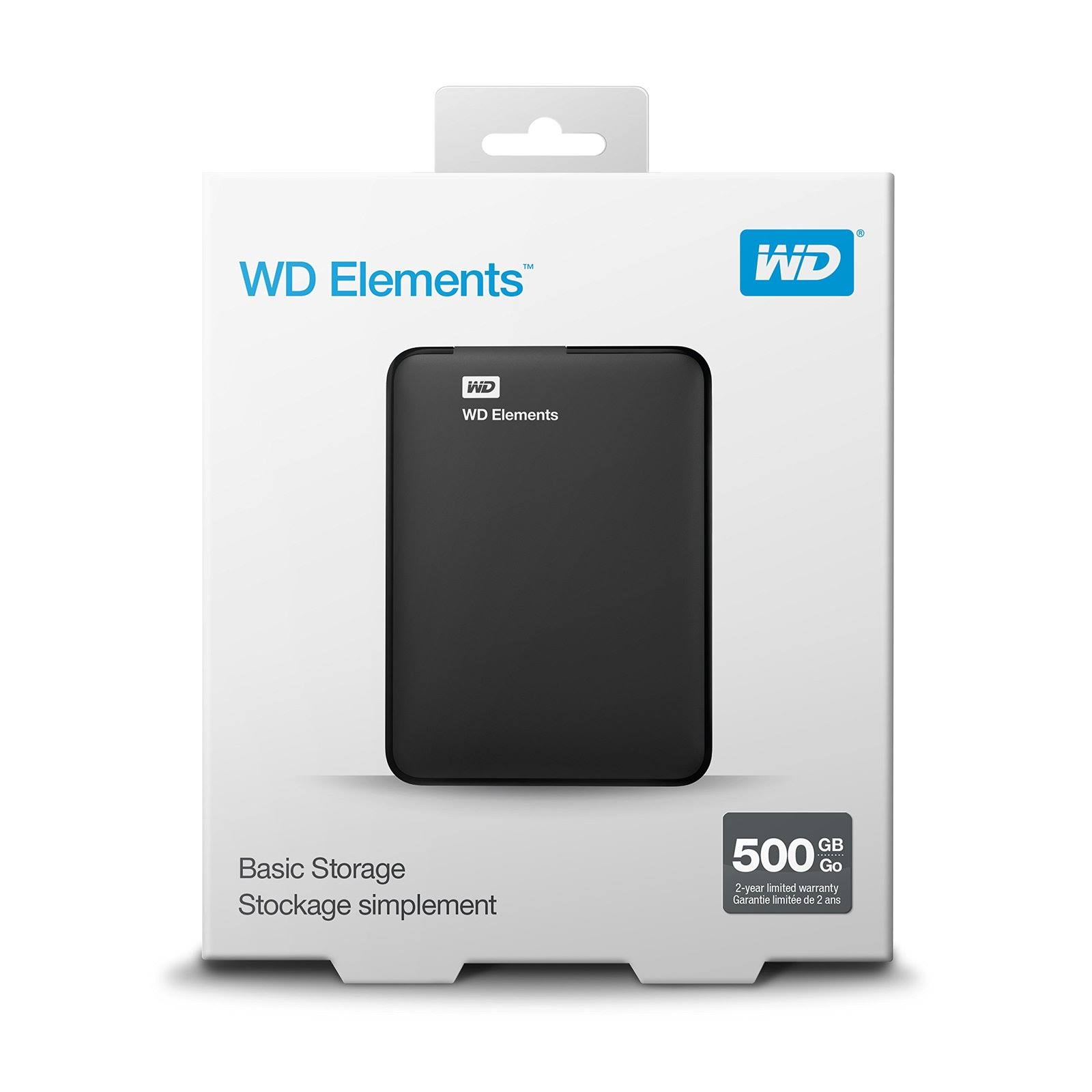WD 500GB Elements Portable USB 3.0 Hard Drive