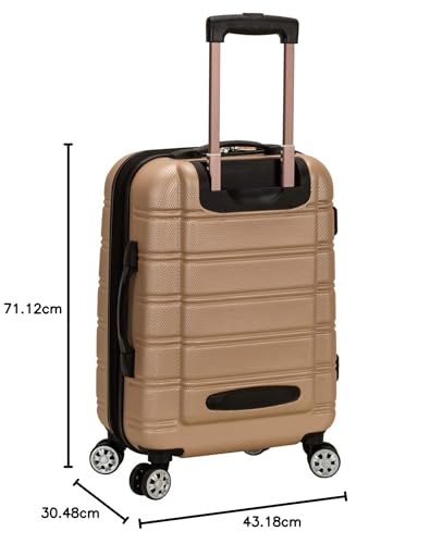 Rockland Melbourne Hardside Expandable Luggage with Spinner Wheels, 2TONEBLUE, 2 Piece (20/28)