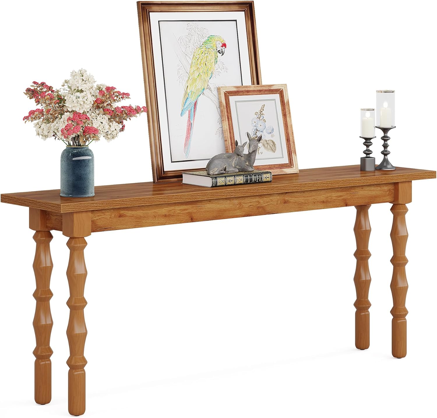 Tribesigns 70.9-Inch Extra Long Console Table for Entryway, Narrow Sofa Table Behind Couch with Solid Wood Legs, Entry Accent Table for Living Room