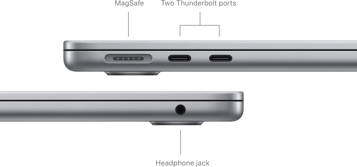 Apple 2024 MacBook Air 13-inch Laptop with M3 chip, 16GB Unified Memory, 1TB SSD Storage, Space Gray - Z1B600165