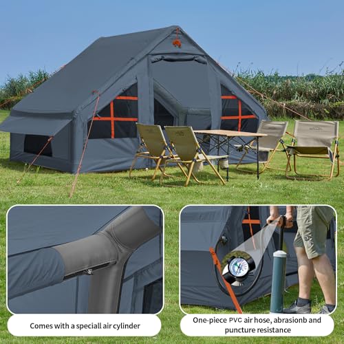 SHANQUAN Inflatable Tent with Pump,4-6 Person Instant Glamping Camping Tents House