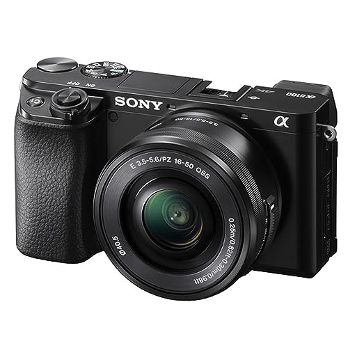 Sony a6100 Mirrorless Camera with 16-50mm Lens, 128GB Extreem Speed Memory,Microphone, 120LED Video Light, Tripod, Filters, Hood, Grip