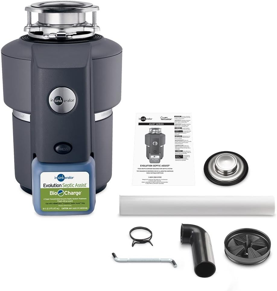 InSinkErator Evolution Septic Assist 3/4 HP Household Garbage Disposal