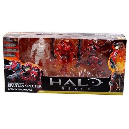 Spartan Specter Active Camouflage Halo Reach Series 4 Action Figure 3 Pack