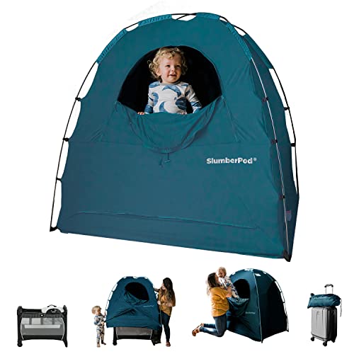 SlumberPod The Original Blackout Sleep Tent Travel Essential for Babies and Toddlers, Mini Crib and Pack N Play Cover