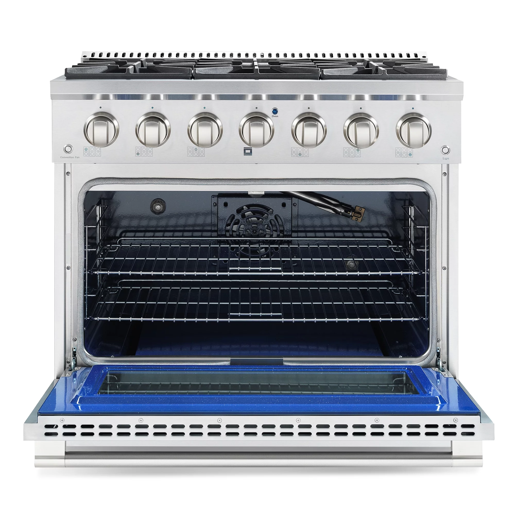 Cosmo 2 Piece Kitchen Appliance Package with 36" Freestanding Gas Range Kitchen Stove & 36" Under Cabinet Range Hood Kitchen Hood Kitchen Appliance