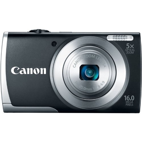 Canon PowerShot A2500 16.0 MP Digital Camera with 5X Optical Zoom and 720p HD Video Recording (Black)
