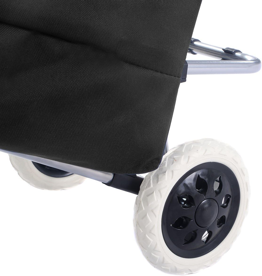 Giantex Shopping Cart Trolley Grocery Carts Heavy Duty with Wheels Foldable Removable Push Bag Condo Apartment Picnic Beach Travel Pull Utility