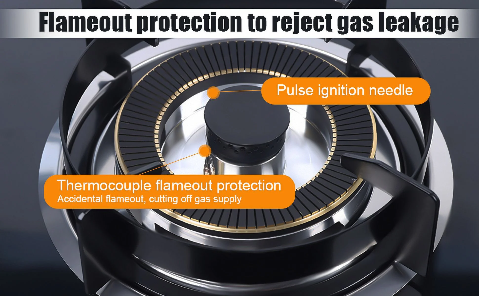 Miumaeov 28" Black Tempered Glass Panel Built-in Gas Cooktop Dual Fuel Cooktops with Strong Flame Natural Gas Stove Countertop Gas Hob 2 Burners