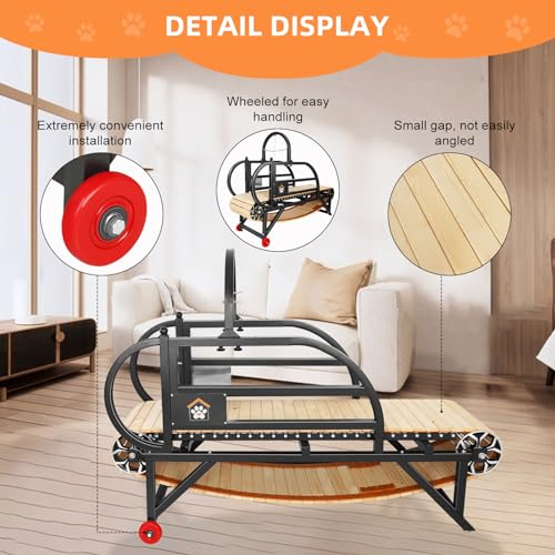 Dog Treadmill 77inches Extended and Enlarged Suitable for Medium to Large Dogs, Weighing Under 300 pounds