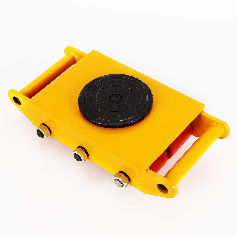 Dolly Skate Mover 4 Rollers 6Ton with 360&deg; Rotate, Machinery Mover Heavy Duty Wheel Dolly Car Repair Tire Stakes