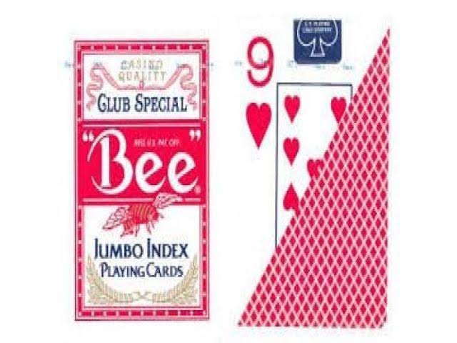 Bee Jumbo Index Playing Cards Poker Playing Cards with Large Numbers, One Dozen Decks