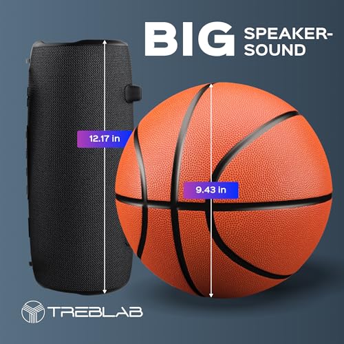 TREBLAB Ultra Loud Wireless Speaker - 60W Stereo Sound with Deep Bass, 20H Playtime, Powerbank, Waterproof