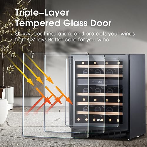HCK Dual Zone Wine Cooler Refrigerator - Freestanding
