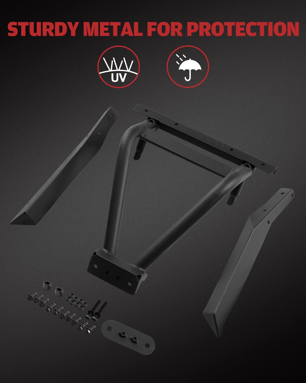 A & UTV PRO Rear Bumper Brush Guard for 2017-2022 Polaris Sportsman 850 / XP 1000,Heavy Duty Ultimate Series Steel Rear Bumper Protector Accessories