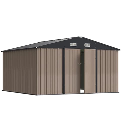 Greesum 5×3 FT Outdoor Storage Shed, Metal Storaged Sheds Without Floor, Tool Sheds with Lockable Doors and Sloping Roof for Garden, Patio, Backyard