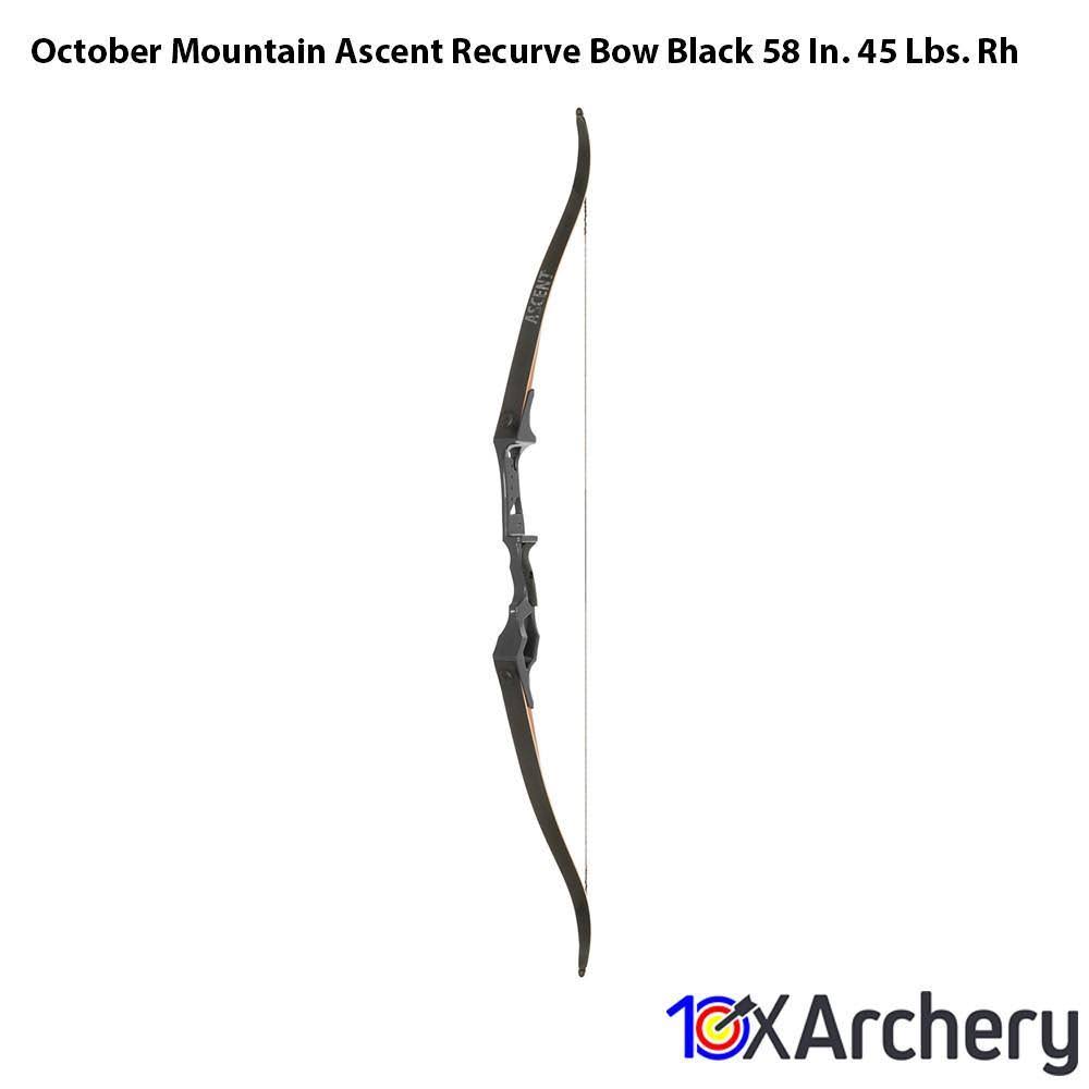 October Mountain Ascent Recurve Bow Black 58 in. 45 lbs. RH