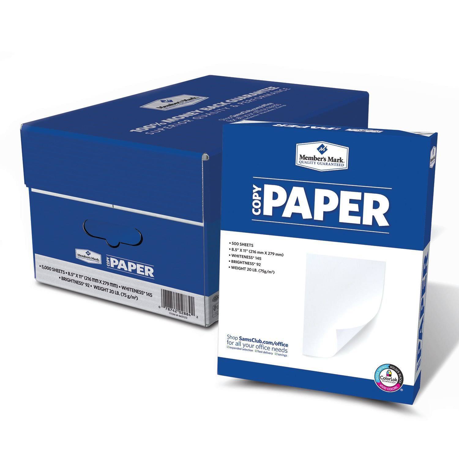 5000 Sheets 20lb Copy Paper 92 Bright 8-1/2 x 11x22 10 Ream Case