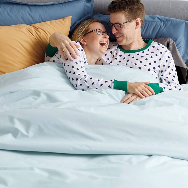The Company Store Company Cotton Terracotta Solid 300-Thread Count Cotton Percale Twin Duvet Cover