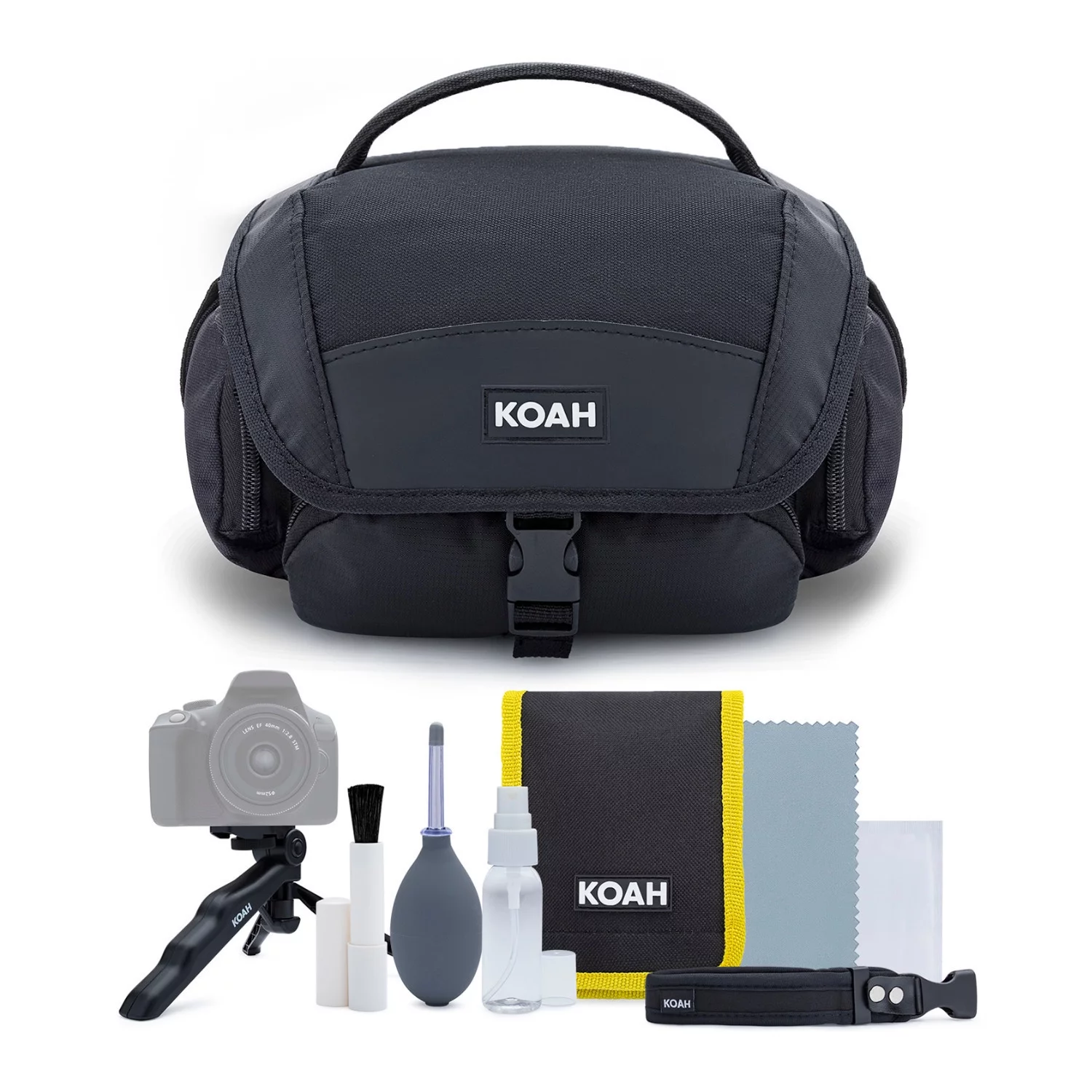 Canon EOS Rebel T7 DSLR Camera 18-55 and 75-300 Double Zoom Lens with Bag Bundle