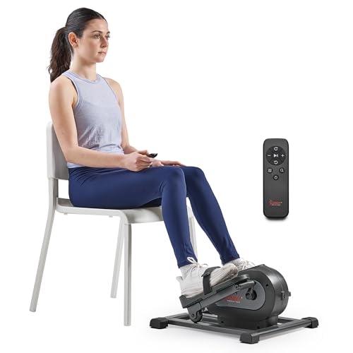 Sunny Health & Fitness Smart Mini Elliptical Trainer, Indoor Under-Desk Pedal Exerciser for Mobility & Cardio Workout, Free SunnyFit App Connection