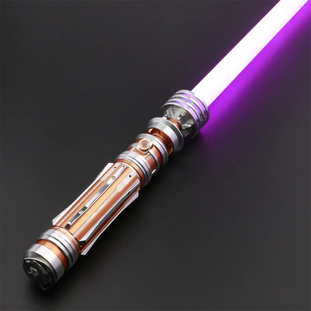 ZiaSabers Lo Princess NeoPixel Lightsaber with Proffie 2.2 Soundboard - Realistic Metal Silver Hilt Star Wars Lightsaber