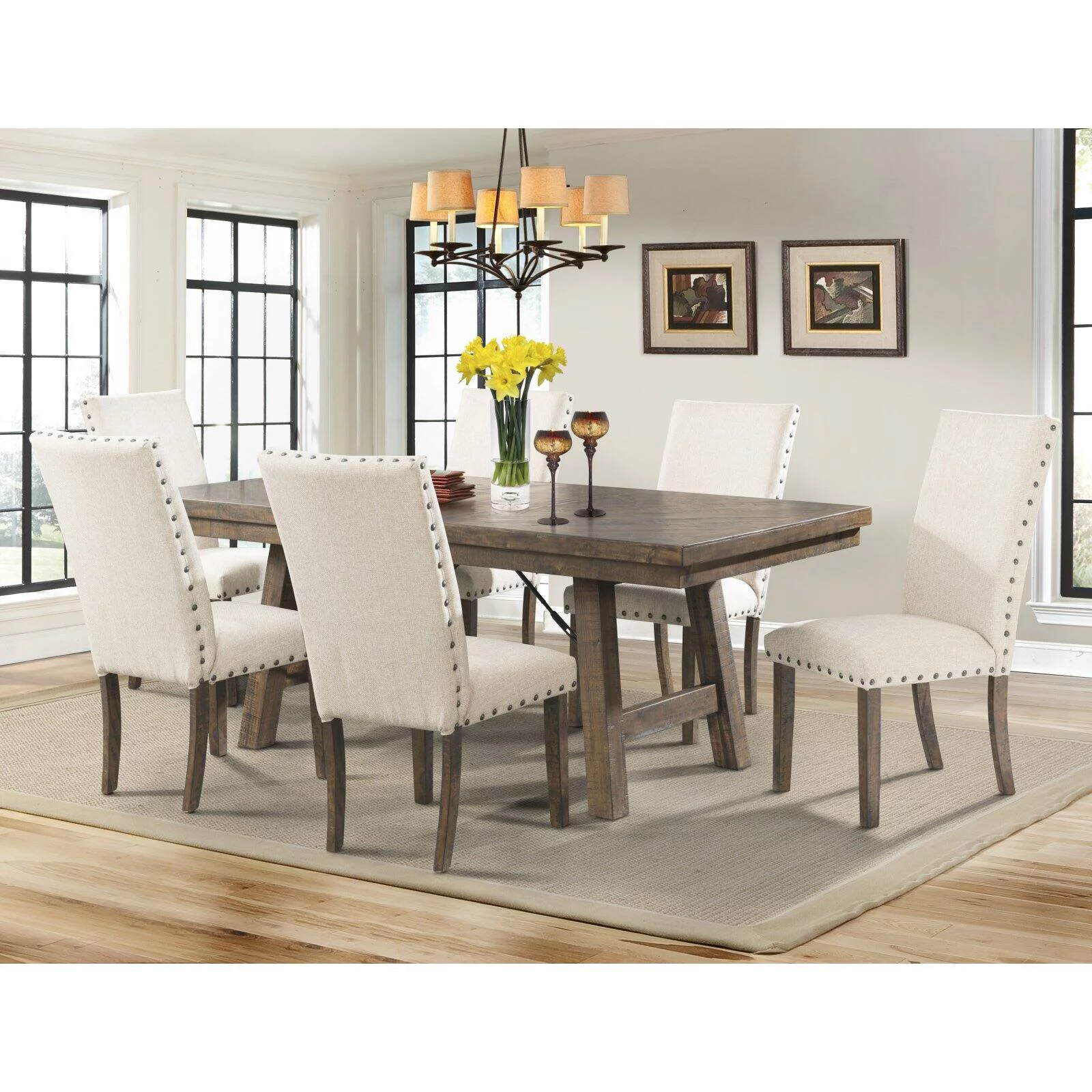 Picket House Furnishings Dex Dining Table in Smokey Walnut