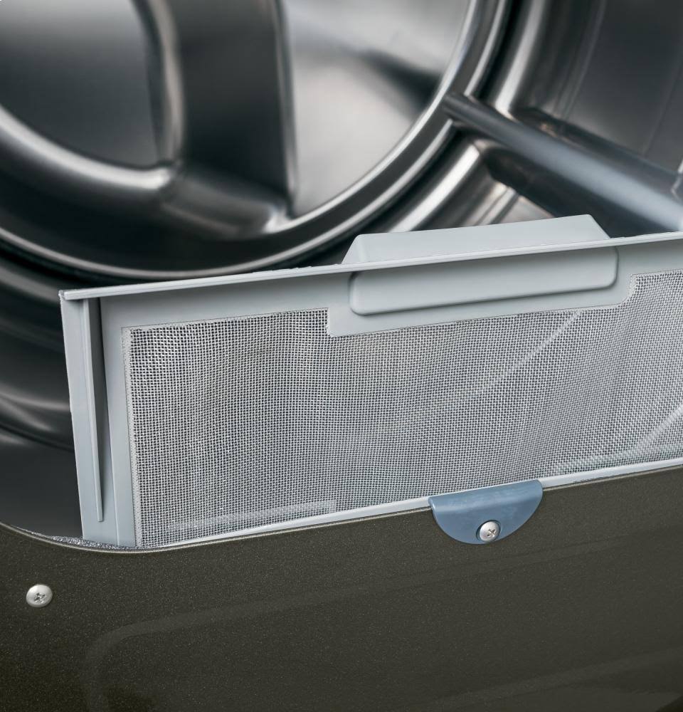 GE RightHeight GFDR485EFMC Front-Loading Electric Dryer - Metallic Carbon