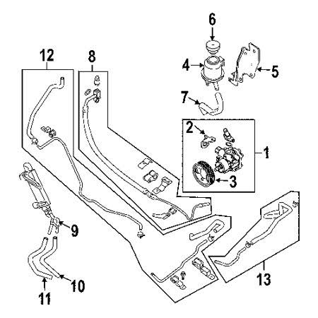 Nissan 49710-9fe0a Power Steering Pressure Hose Nissan Titan Armada
