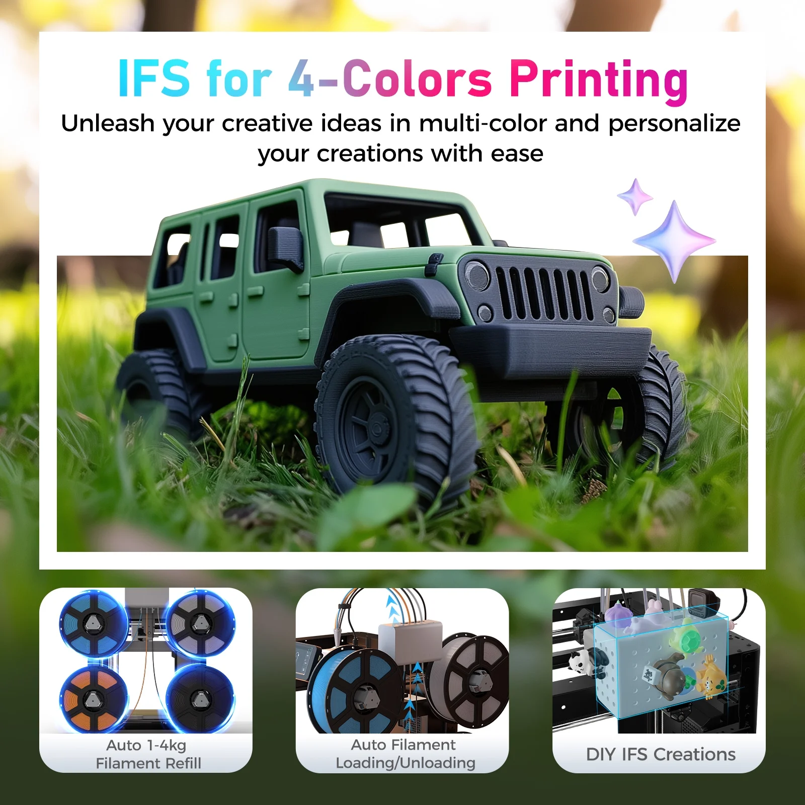 Flashforge AD5X 3D Printer, Multi-Color Printer with Display Screen, 600mm/s High Speed, 1 Count, Black