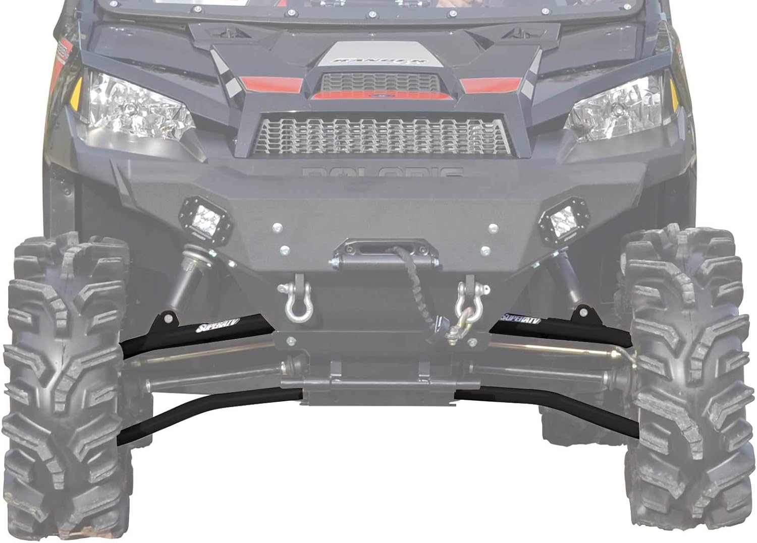 SuperATV 1.5 Forward Offset A Arms for 2013+ Polaris Ranger XP 900/2014+ Ranger XP 900 Crew | Fit up 28.5 Tire Size | 1.25” Tubing 25% larger Than