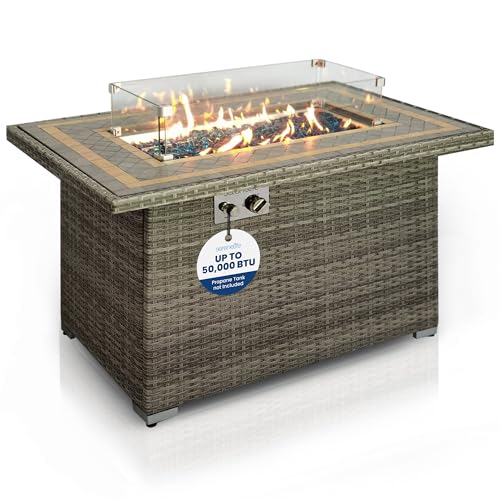 Outdoor Propane Fire Pit Table - CSA/ETL Certified Safe 50