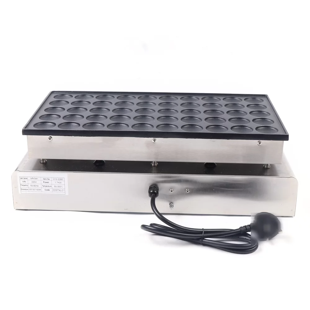 Anqidi 50 Holes Waffle Maker, Mini Nonstick Electric Dutch Pancake Baker 1700W