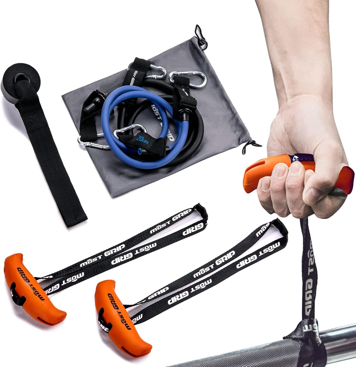 eurovicky Ergonomic Pull up Handles Resistance Band Handles Cable Attachments for Gym Cable Machine Handles