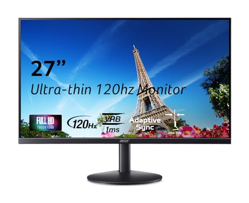 Acer SB273 G0bi 27" IPS Full HD (1920 x 1080) Ultra-Thin Zero-Frame Gaming Office Monitor | Adaptive-Sync Support (FreeSync Compatible) | Up to 120Hz