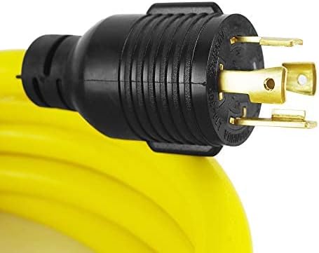 ACKING Extension Cord NEMA L14-30P to L14-30R SJTW 10GUAGE 3 Prong Generator Cord Adapter