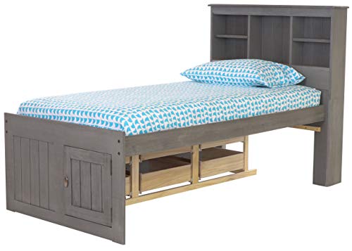 Discovery World Furniture White Full Bookcase Bed with 6 Drawers